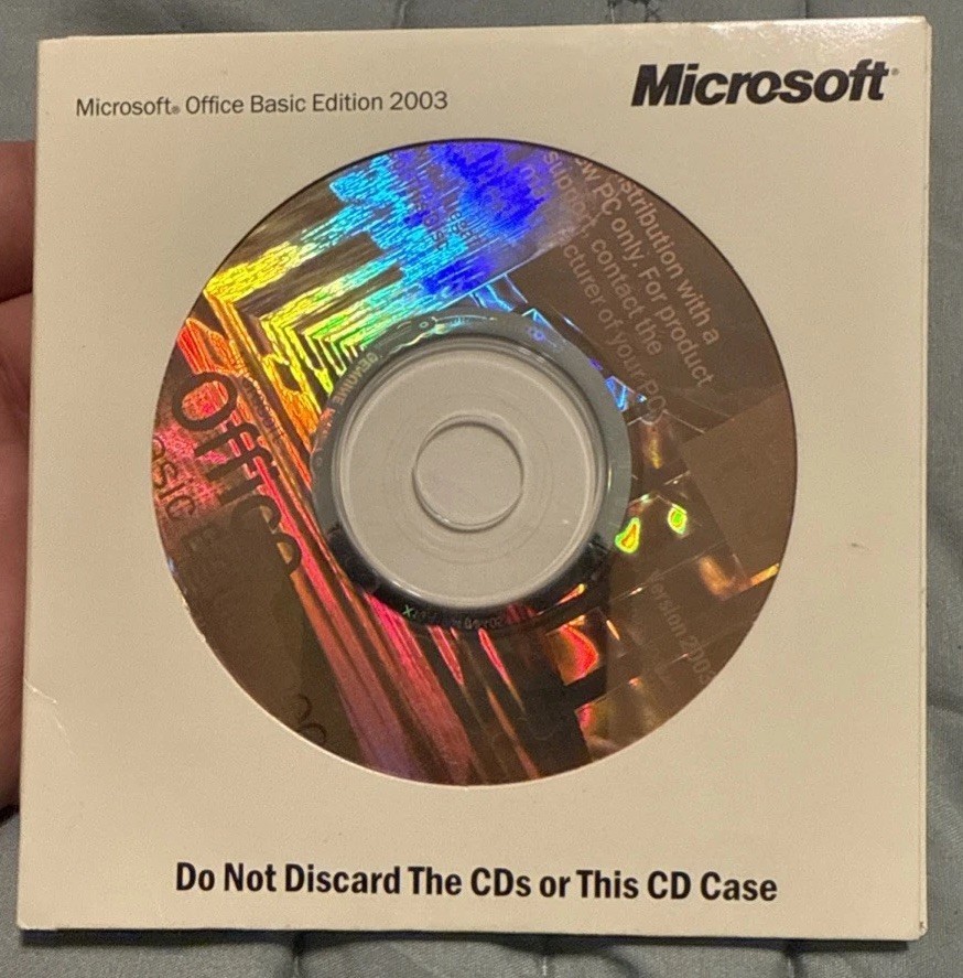 Unused NEW Microsoft Office Basic Edition 2003 CD with Activation Code