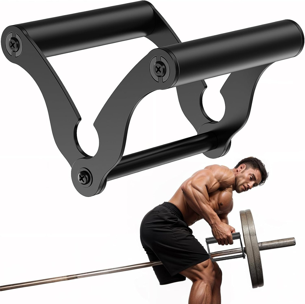 V Bar Landmine Handle Attachment, Double D T-Bar Row with Non-Slip Grip