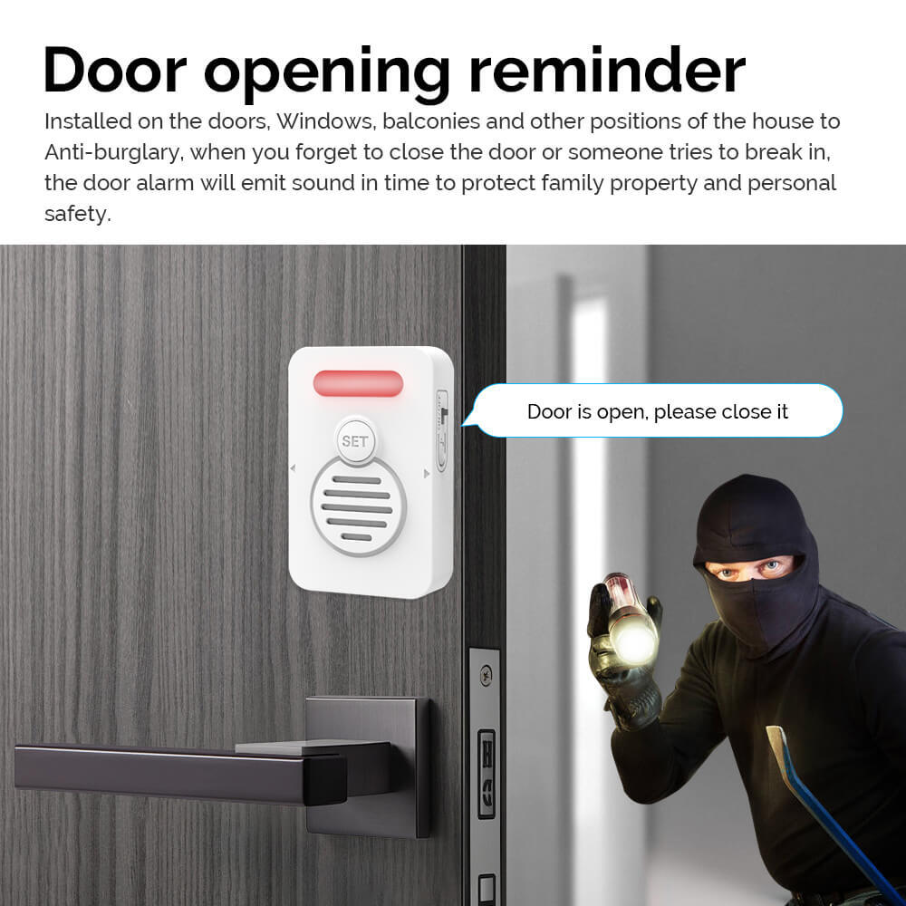 Wireless Voice Door Alarms When Opened 90dB Adjustable Volume Window Alert 7Pack
