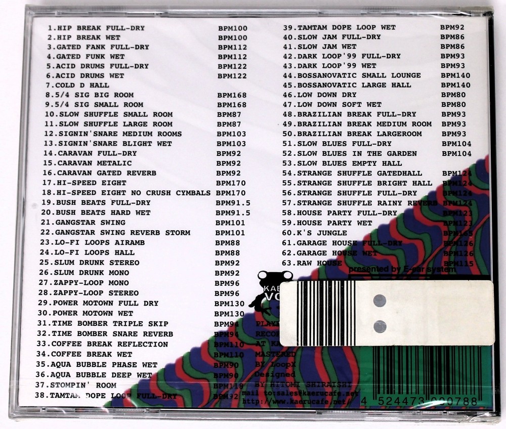 Kaeru Cafe Grayish Red Rhythm Programming Sample Library/Sound Library/Sampling