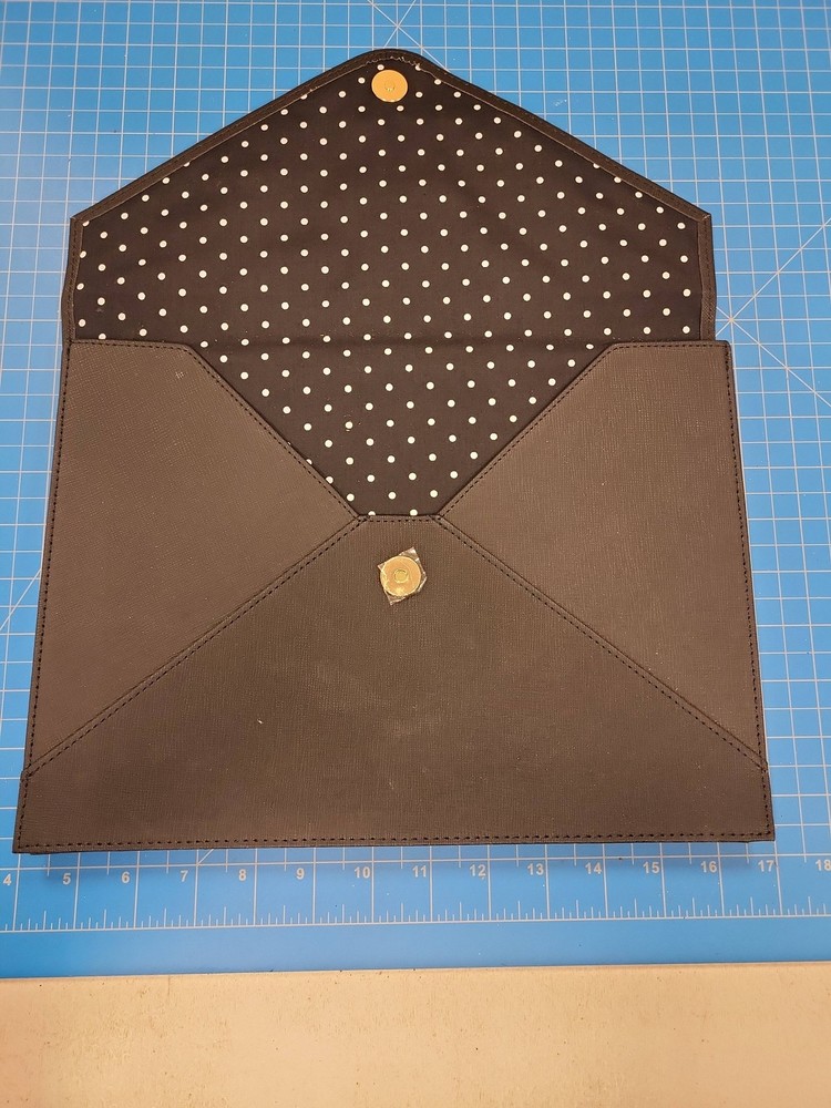 realspace Black Document Pouch Envelope Style Snap Closure 12.5x9.5 Office