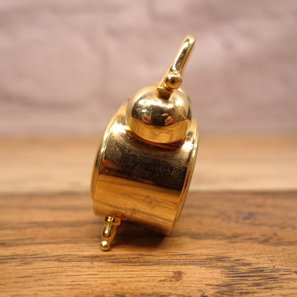 Collezio Mini Brass Clock Miniature Desk Clock