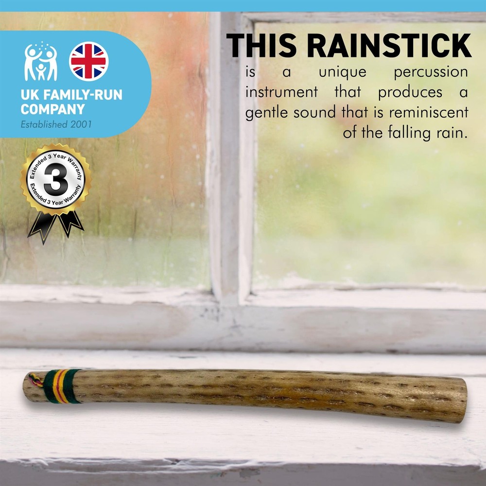 MEDIUM CHILLEAN CACTUS RAINSTICK | Rainmaker | 50 cm Long