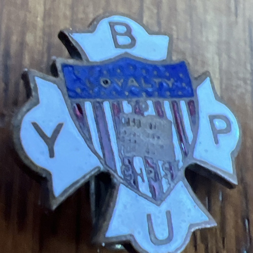 Cross Shaped Enamel Pin Letters BYPU- Loyalty