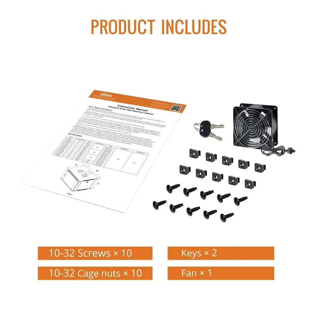 Tecmojo 6U Wall Mount Server Cabinet IT Network Rack Enclosure Lockable Door