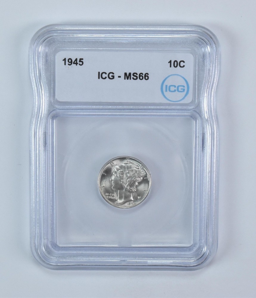 1945 Mercury Dime MS66 ICG
