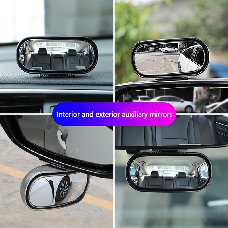 Blind Spot Car Mirror Rectangular,Adjustable Blindspot Convex Sliver 1 Piece