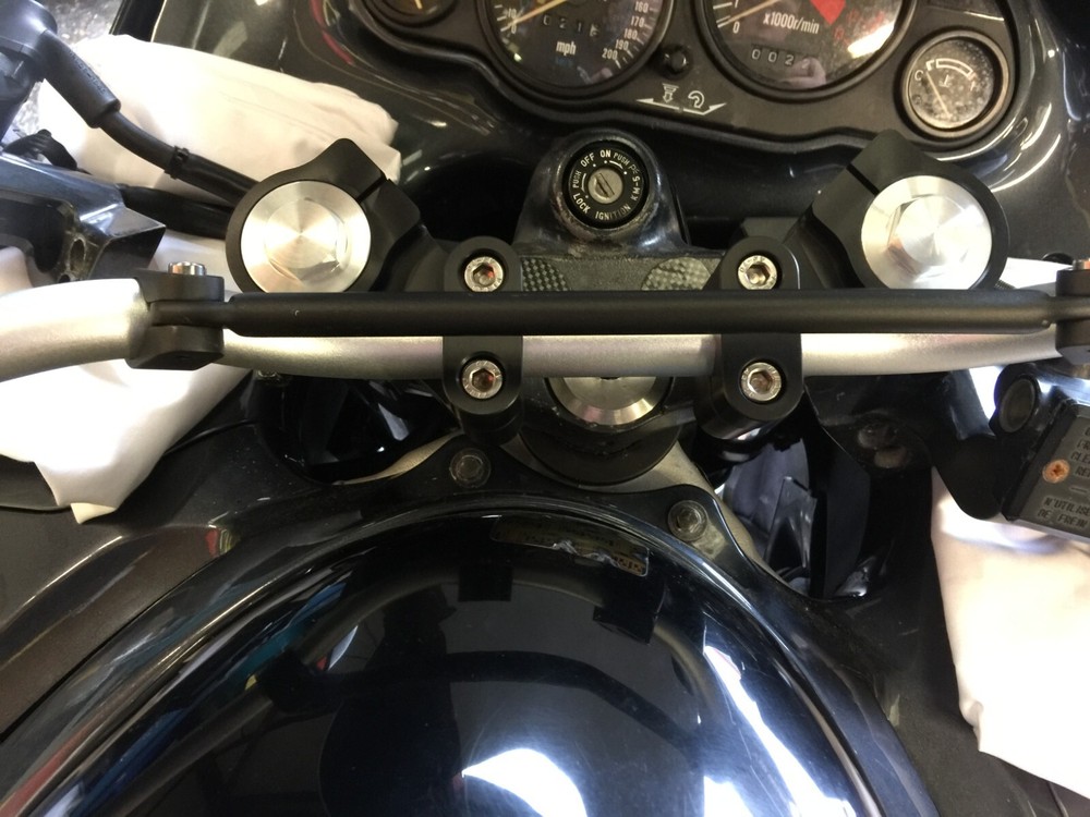 Street fighter handle bar riser conversion brackets for 43mm forks