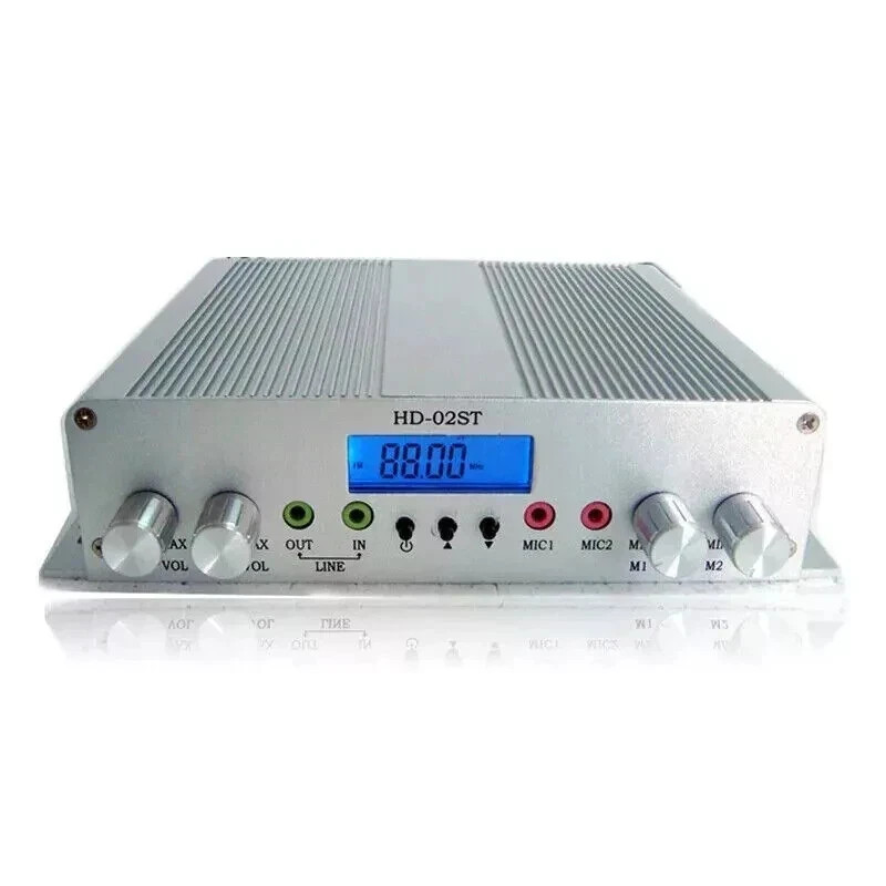 25W FM Radio Transmitter Stereo PLL Broadcast Station 88MHz-108MHz