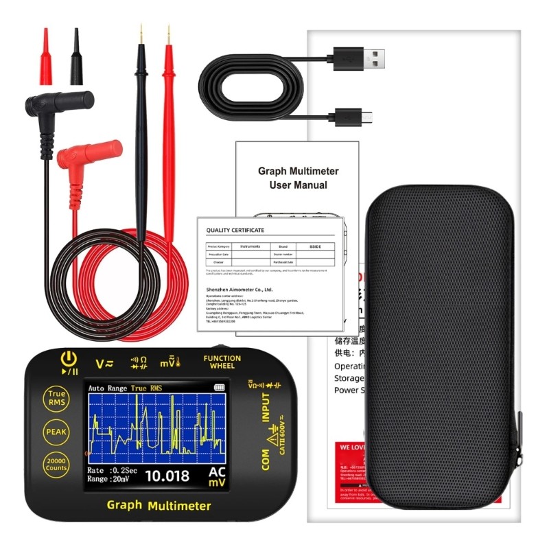 Multimeter Temperature Resistance Voltage Continuity Multitester High Precisions