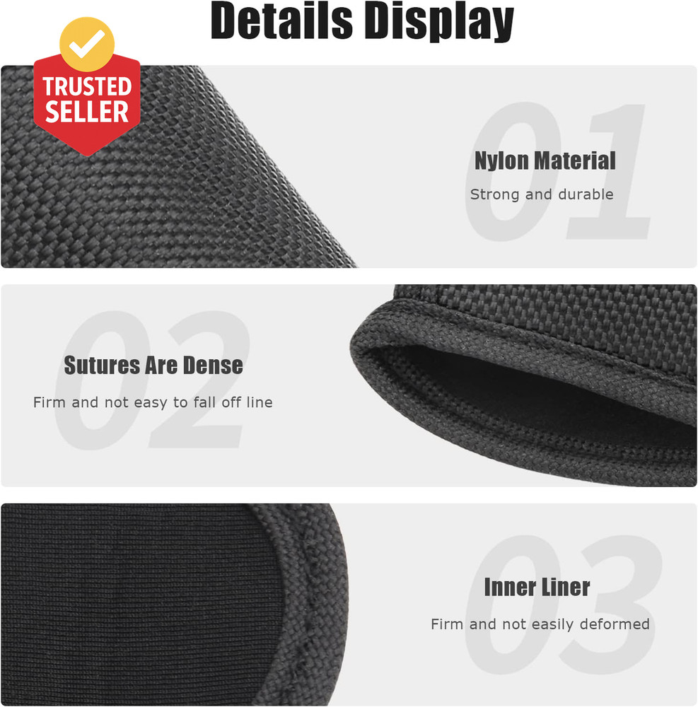 Flashlight Holster for Duty Belt, Open Top D Cell Compact Light Holder Case, Nyl