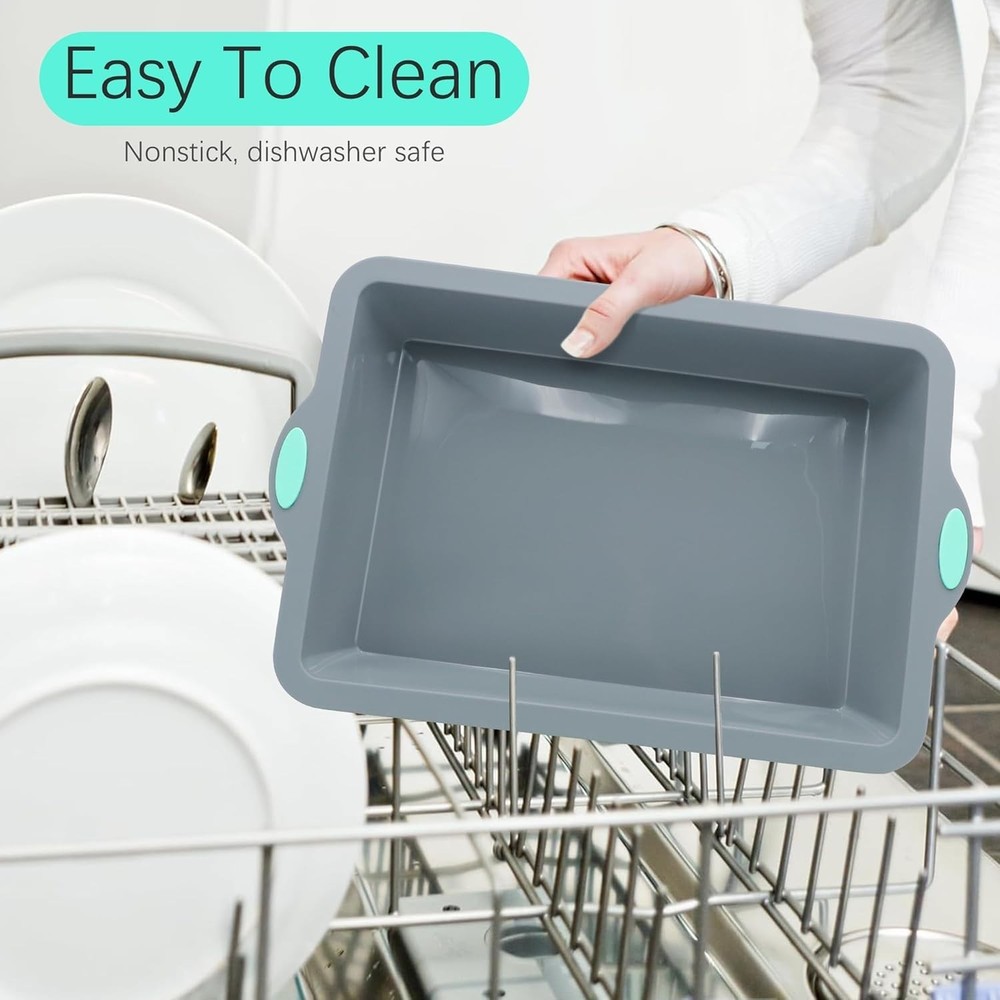 Silicone Baking Pans Set, 4 Pieces Nonstick Bakeware Set with Baking Pans, Ba...