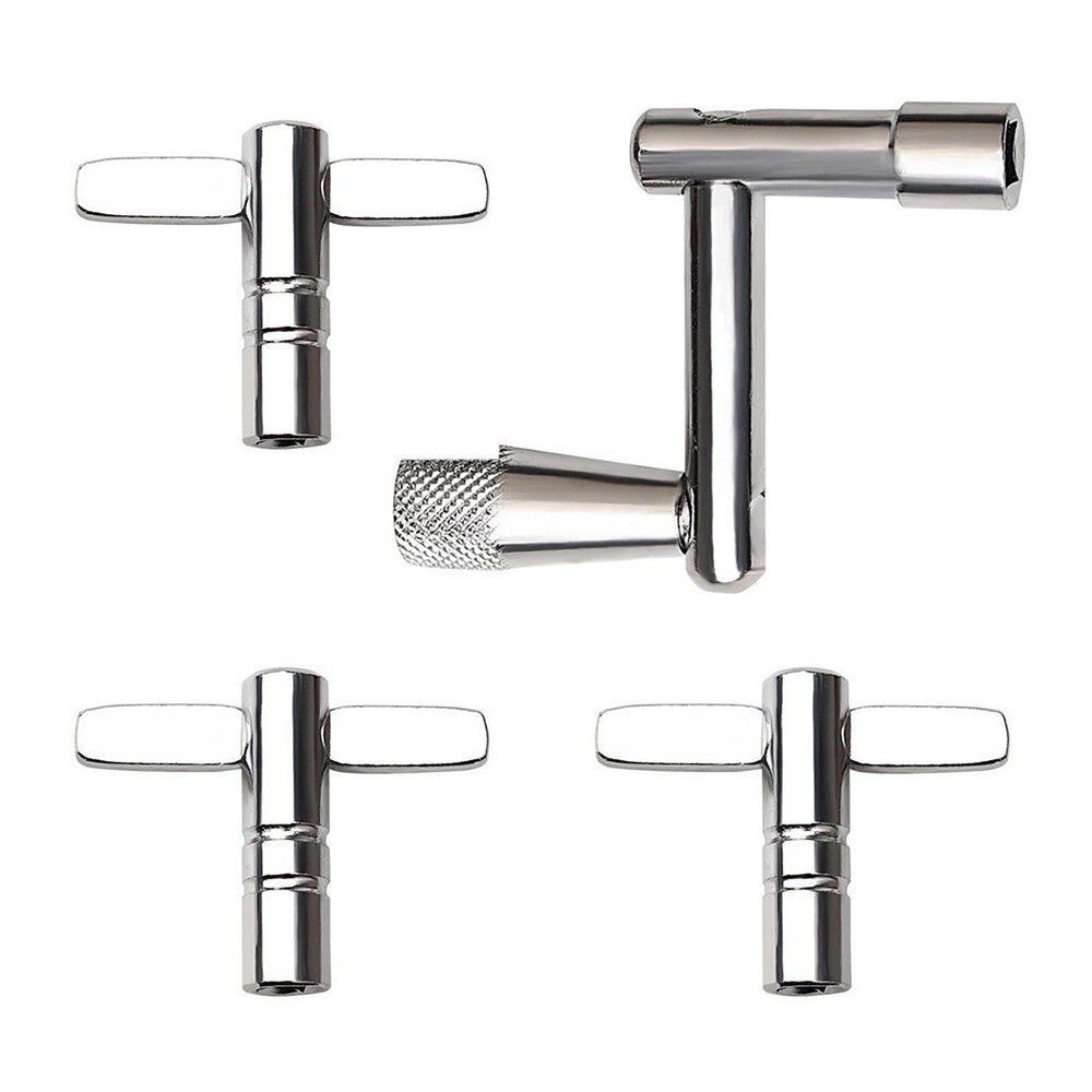 4 Piece Drum Tuning Key Set with Continuous Motion Speed Key for All Drums