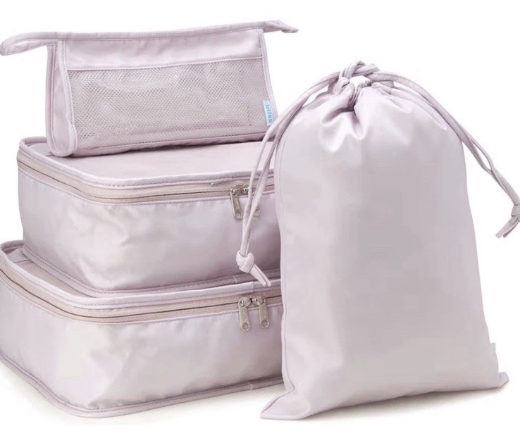 Bliss Packing 4 Pc Packing Cube Set Mauve New