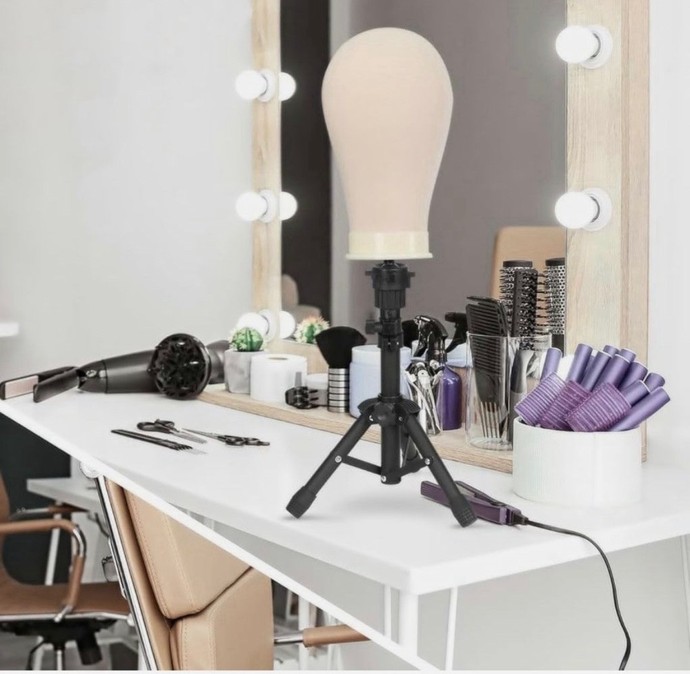 Canvas Block Mannequin Head Model for Display Styling Training Making Wig Holder