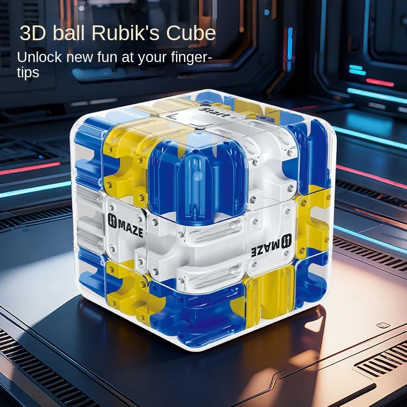 3D Rolling Ball Maze Cube Brain Teaser Puzzle