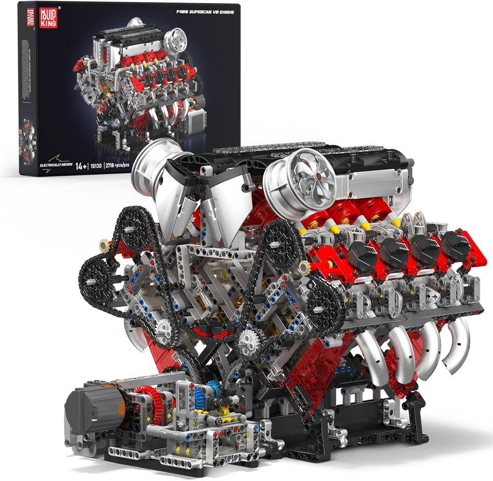 10130 V8 Engine Model kit That Runs - Build Your Own STEM V8 Model Engine for