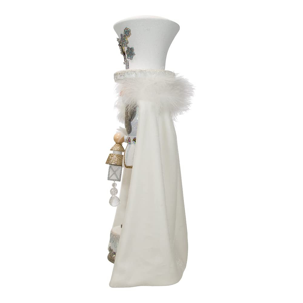 Hollywood Nutcrackers White Snowflake Soldier LED Nutcracker 18in Battery Oper