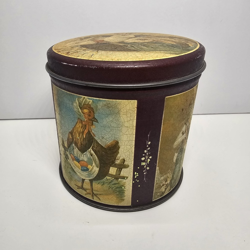 Bristol Ware Tin - Victorian Easter Theme - 1984 - Chein Industries - L8