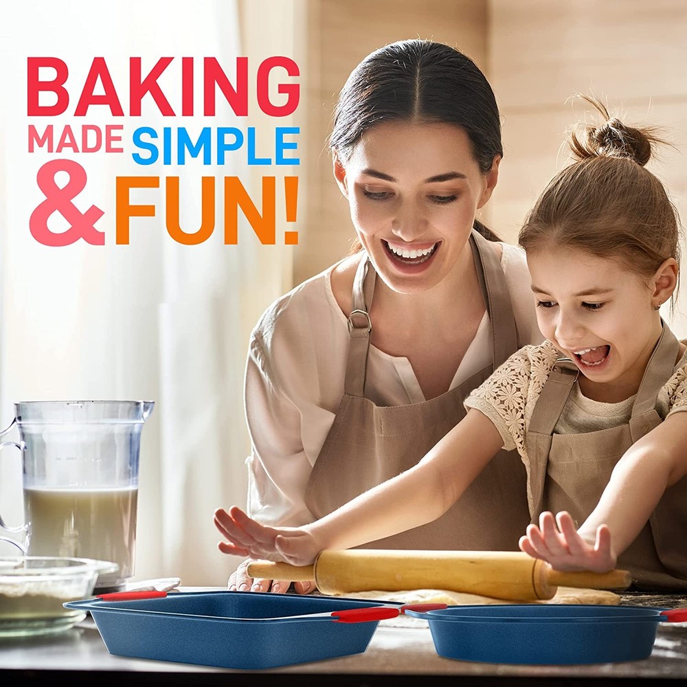 Nutrichef NCSBSBL8 Deluxe Nonstick Baking Pans 8-Pieces