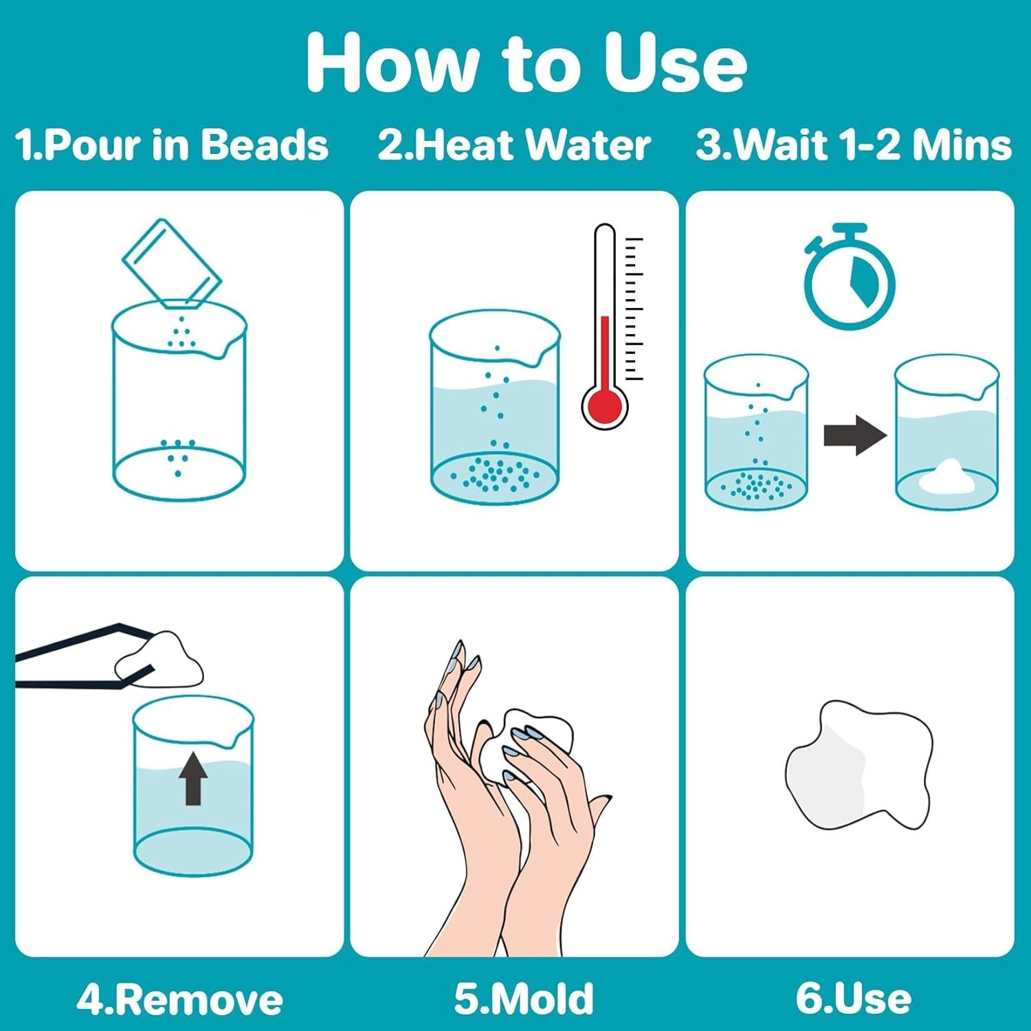 10.9Oz Moldable Plastic Pellets - Thermoplastic Beads Polymorph Plastic Meltable