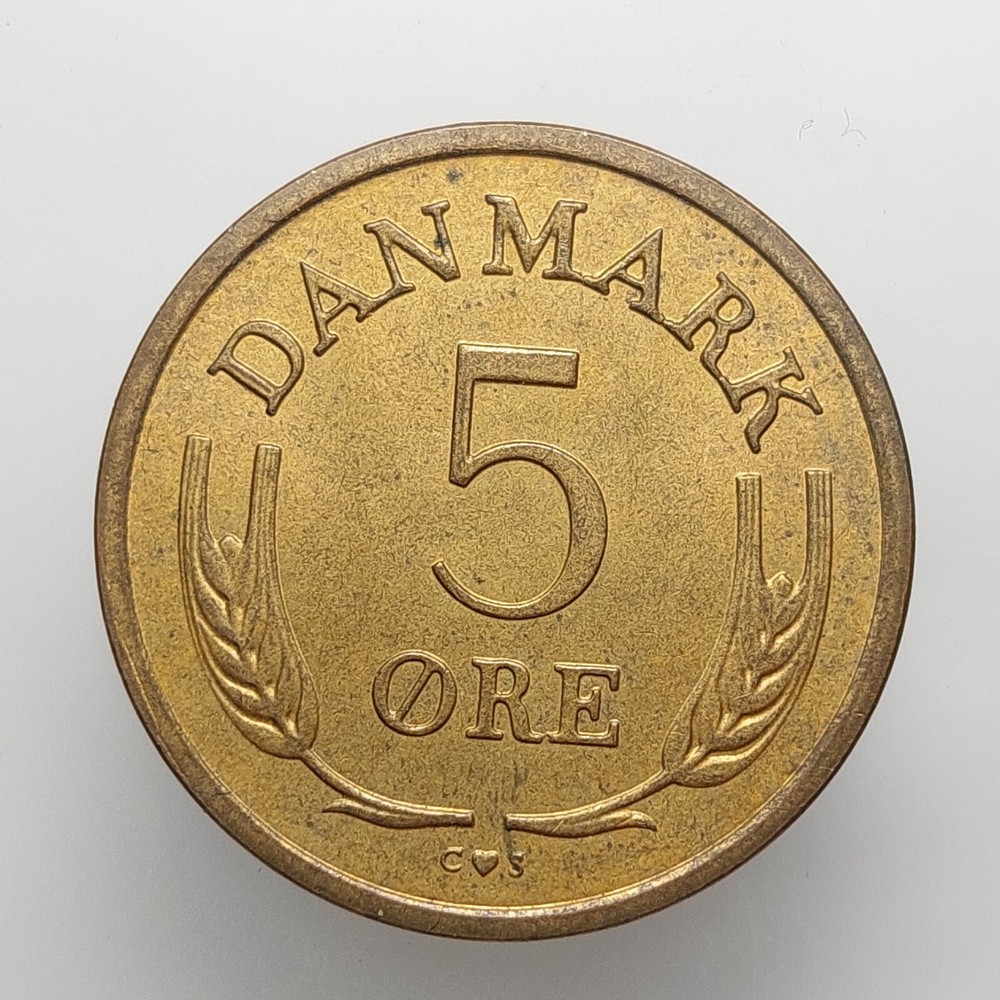 Denmark 5 Ore 1966 Coin S145