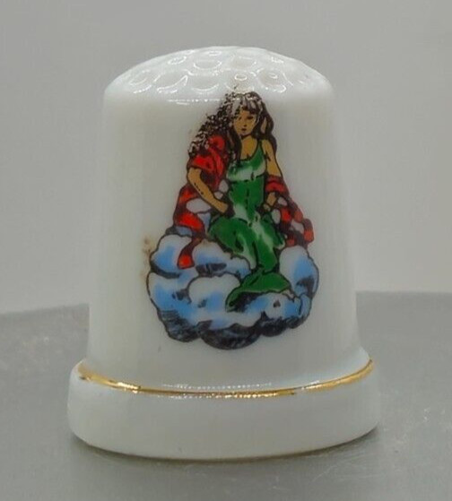 Porcelain Thimble - Mermaid on Cloud