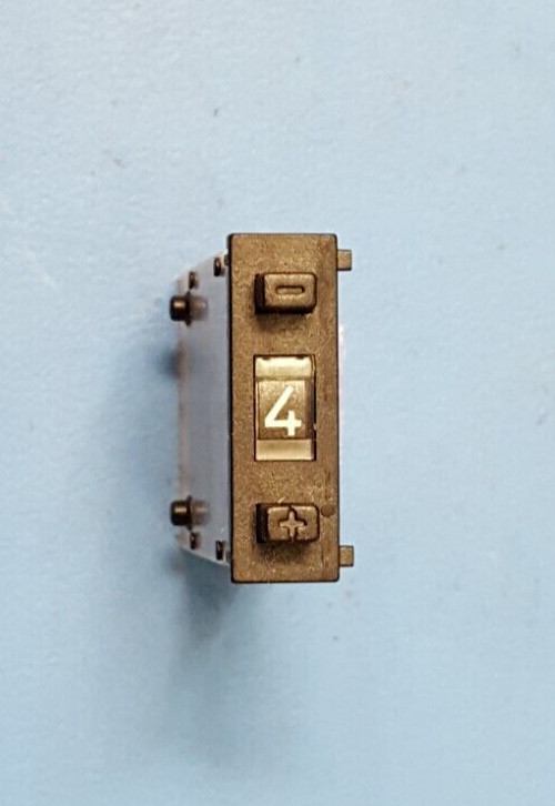 PUSHWHEEL SWITCH HEXADECIMAL , DPS9-301-AK2 , HARTMAN , PANEL MOUNT 0-9 , A-F
