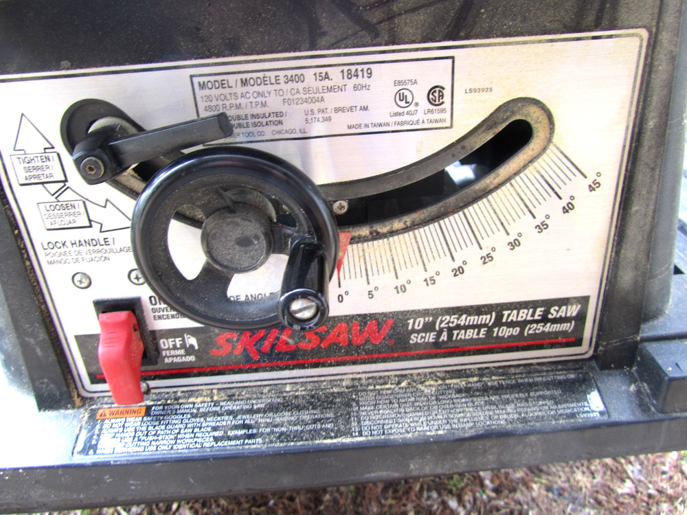 Blade Elevation Handwheel + Misc. From Model 3400 Skilsaw 10" Table Saw