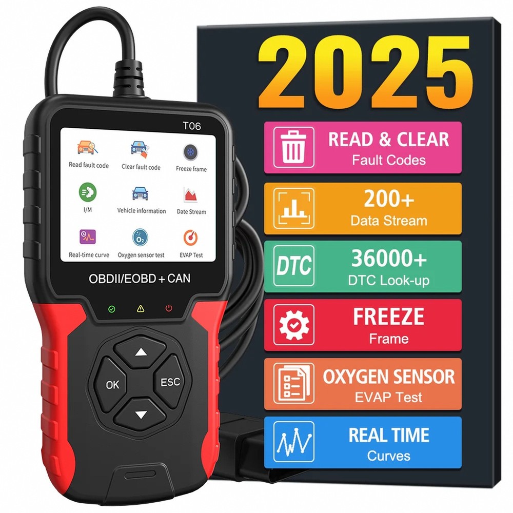OBD2 Diagnostic Code Reader with Live Data, I M Readiness