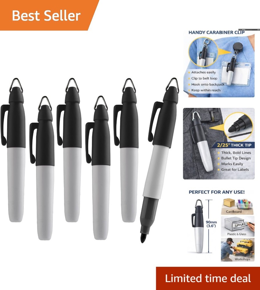 Mini Permanent Markers Set: Assorted 6 Fine Point Colors for Creative Adventures