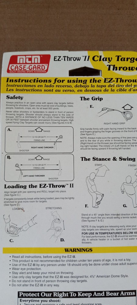 EZ Throw II, Clay Pigeon Thrower - NOS