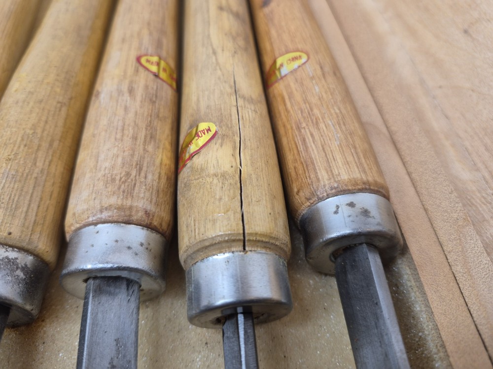 Wisdom 8 Piece Wood Lathe Chisel Set With Case