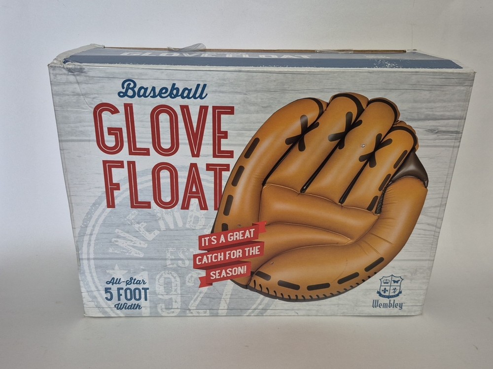 Wembley Inflatable Pool Baseball Glove Float Durable Construction 5 Ft Width