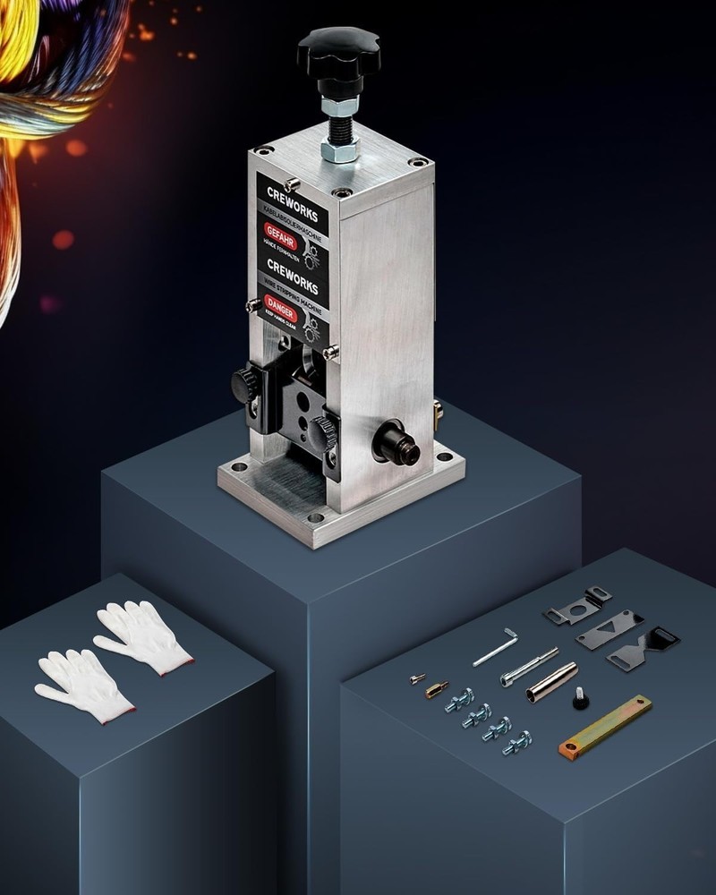 Manual & Drill-Powered Wire Stripper Machine, 0.06"-1" for Effortless Stripping