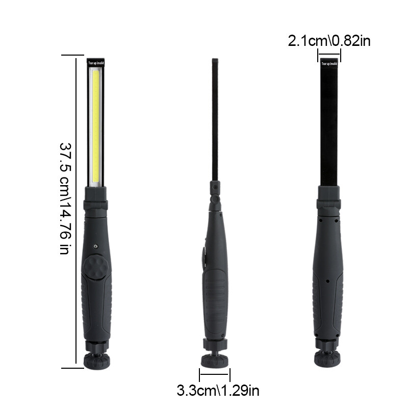 10000LM Multifunction COB LED Slim Torchlight Rechargeable Inspection Work Light