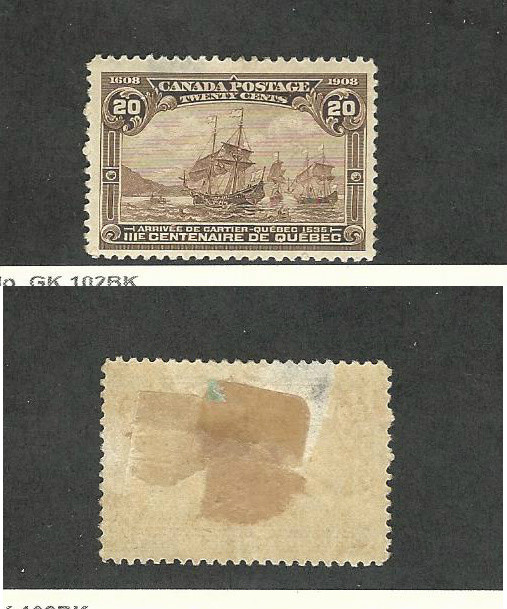 Canada, Postage Stamp, #103 Thin Mint Hinged, 1908