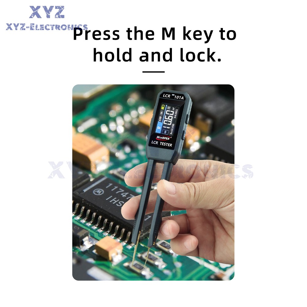 Mini Smart Tweezer LCR Meter SMD ESR Ohm Capacitance Inductance Diode Test TypeC