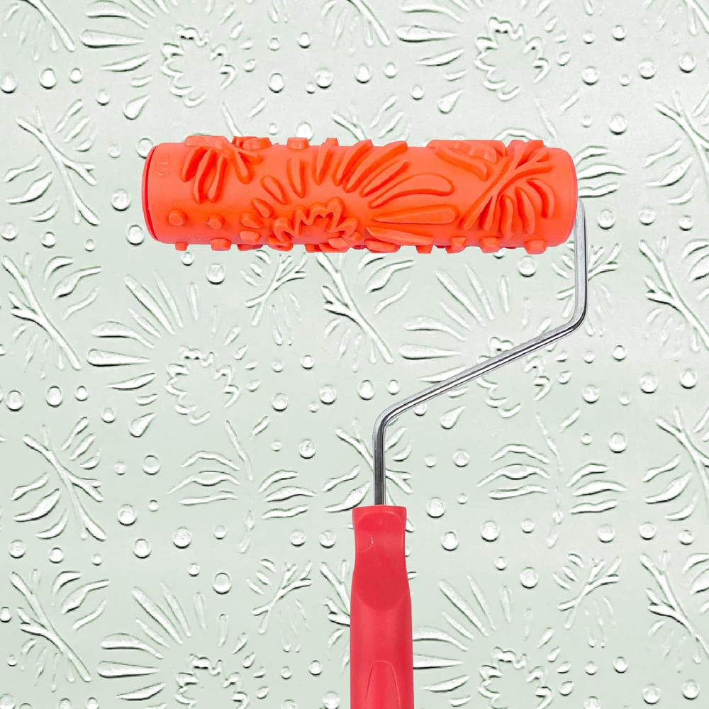 7'' Patterned Paint Roller for Wall Decoration Classic Brick Embossing Texture R