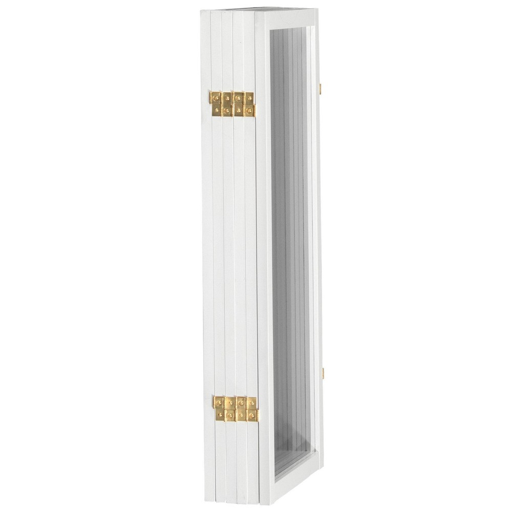 3 ft. Short Clear Plastic Partition White 6 Panel