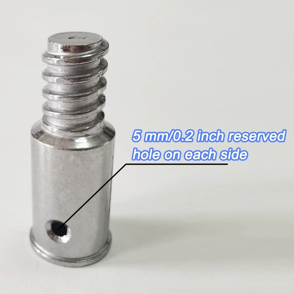 Threaded Tip Replacement Repair Kit for 1 Inch Pole Stick Mop Broom (6 Pack)