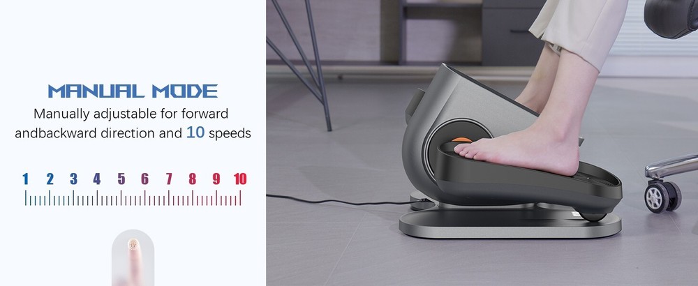 Under Desk Elliptical Machine, Electric Ellipse Leg Exerciser While Sitting for
