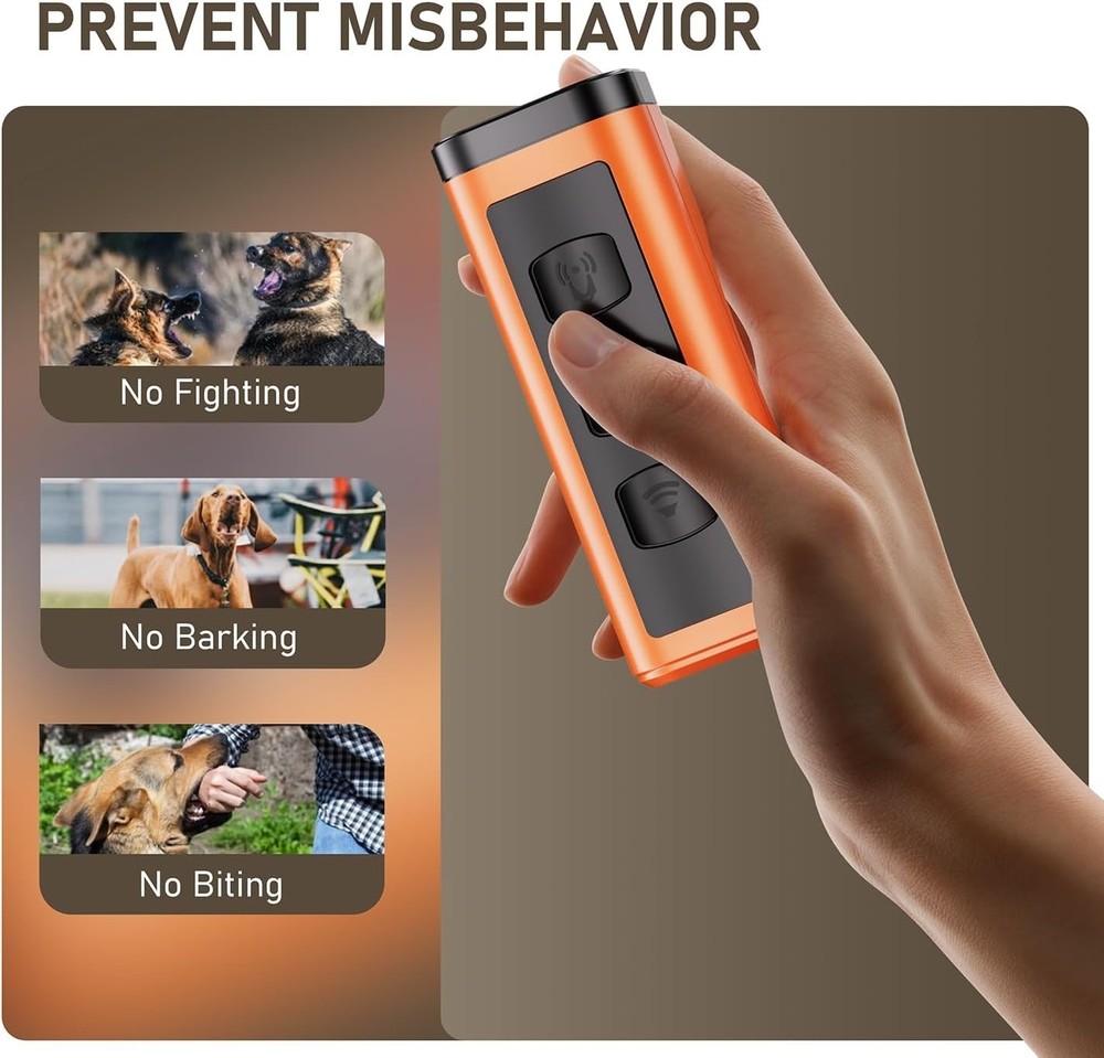 Humane Ultrasonic Dog Trainer - Correct Barking Behavior Without Shock Collars
