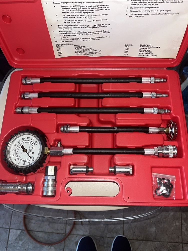 ATD-5638 ADT Tools Super Deluxe Compression Testing Kit With original Case