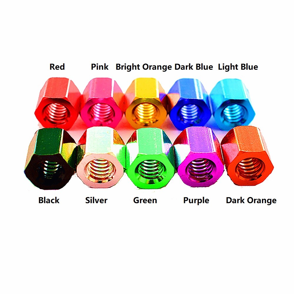 6# SOLID BRASS HEX STANDOFF NUT/THREADED HEX CONNECTOR/SPACER STANDOFF NUT COLOR