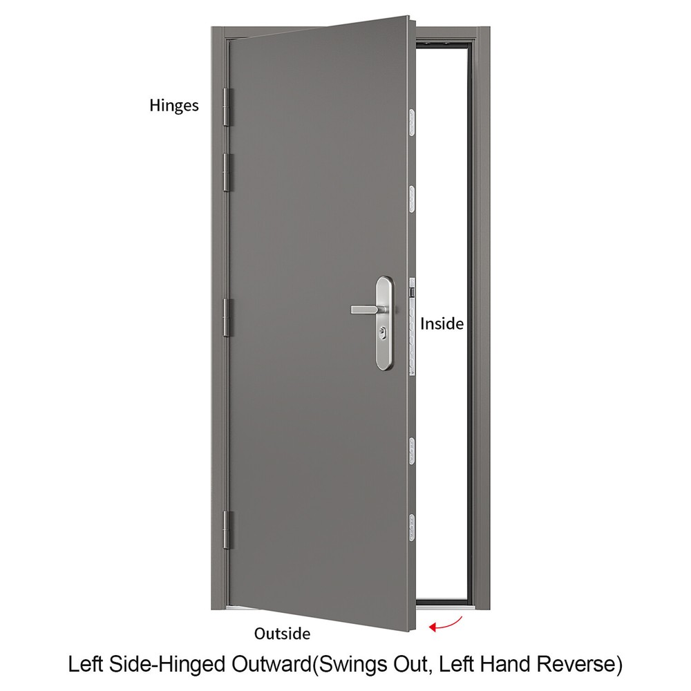 39 1/2" Steel Door Slab with Frame and Quick Install Hardware