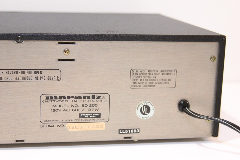 MARANTZ SD -255 Stereo Double Cassette Deck, Hi Speed Syncro Dubbing- TESTED