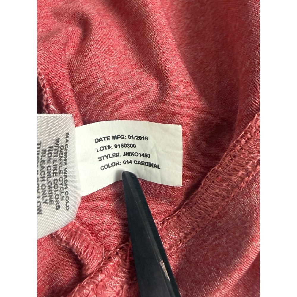 Johnnie O Men's L Quarter Zip Golf Pullover Sweatshirt Red Gray