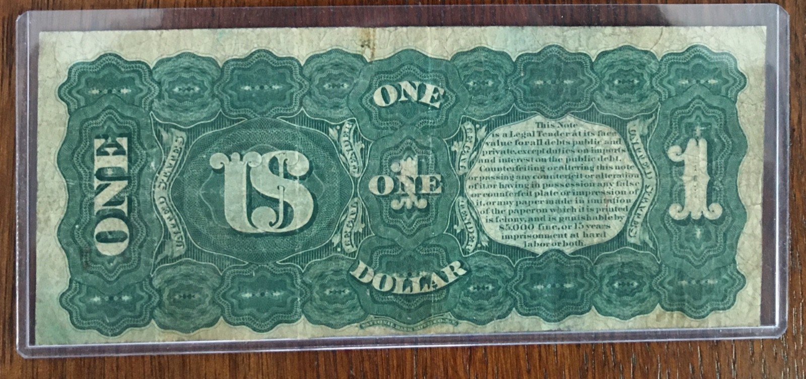 1869 $1 RAINBOW *Gorgeous Mid-Grade Example of this RARE Note* CV $1,020 in VF20