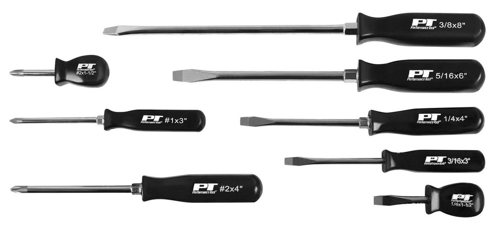 Performance Tool W901S 8 Piece Pro Screwdriver Set